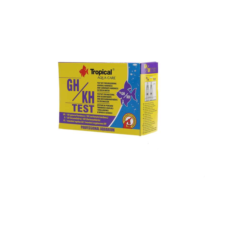 Tropical GH and KH hardness test kit packaging