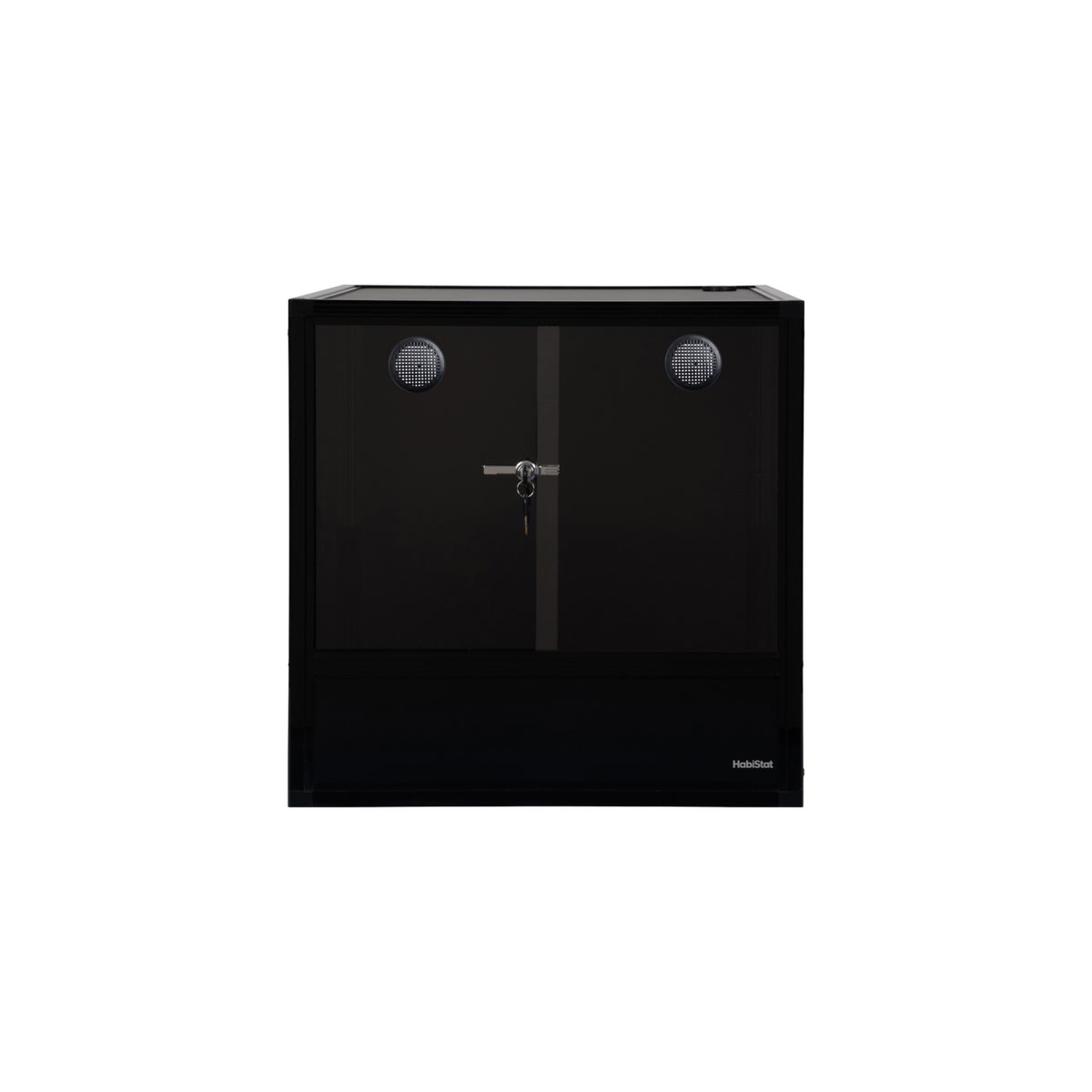 Black HabiStat ProVC 60x60x60cm PVC vivarium front view