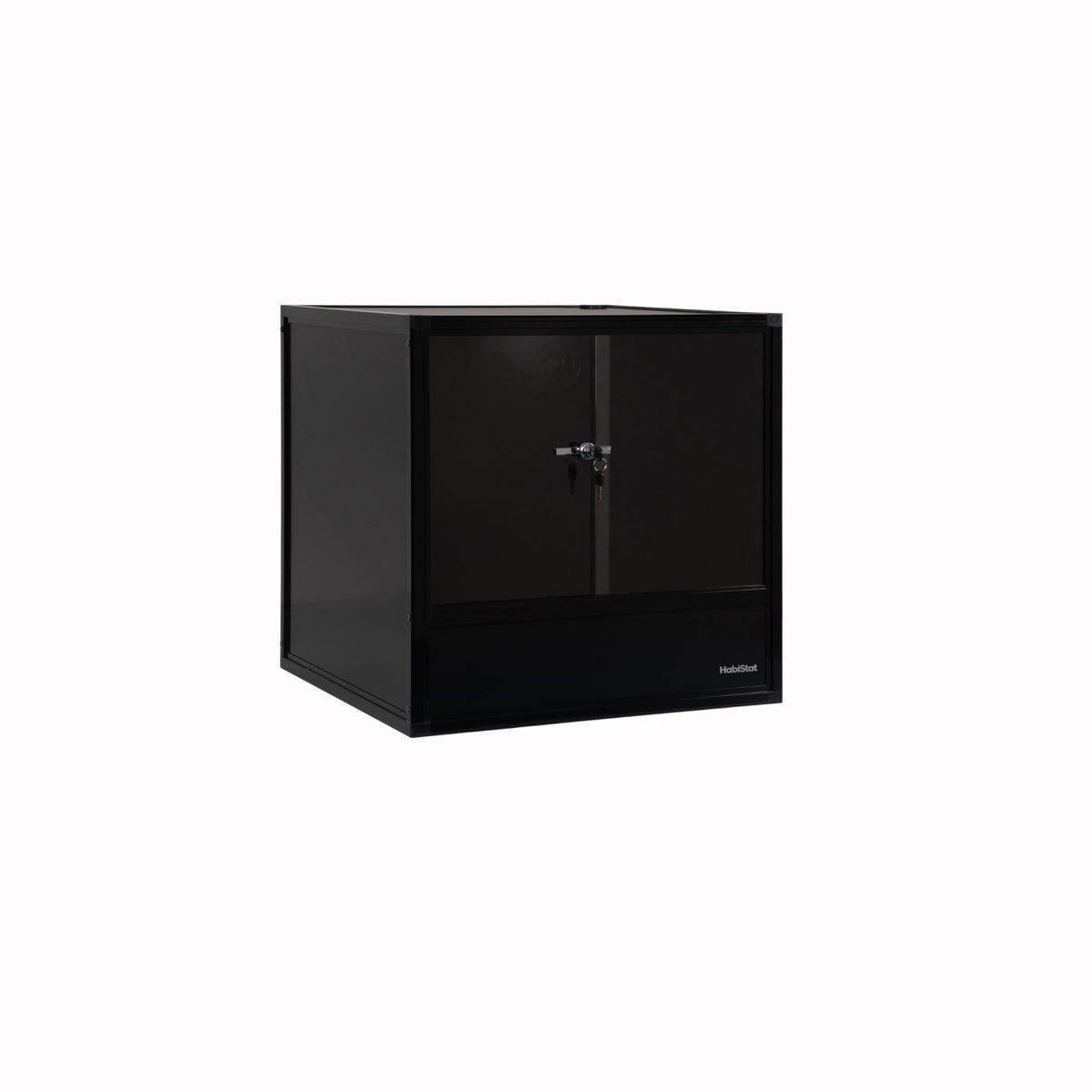 Black HabiStat ProVC 60x60x60cm PVC vivarium alternative three-quarter view