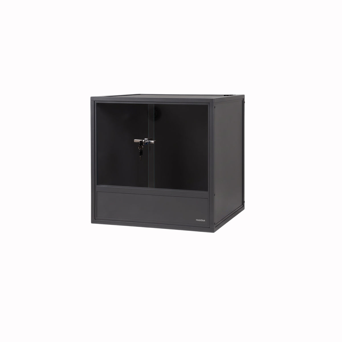 Grey HabiStat ProVC 60x60x60cm PVC vivarium three-quarter view