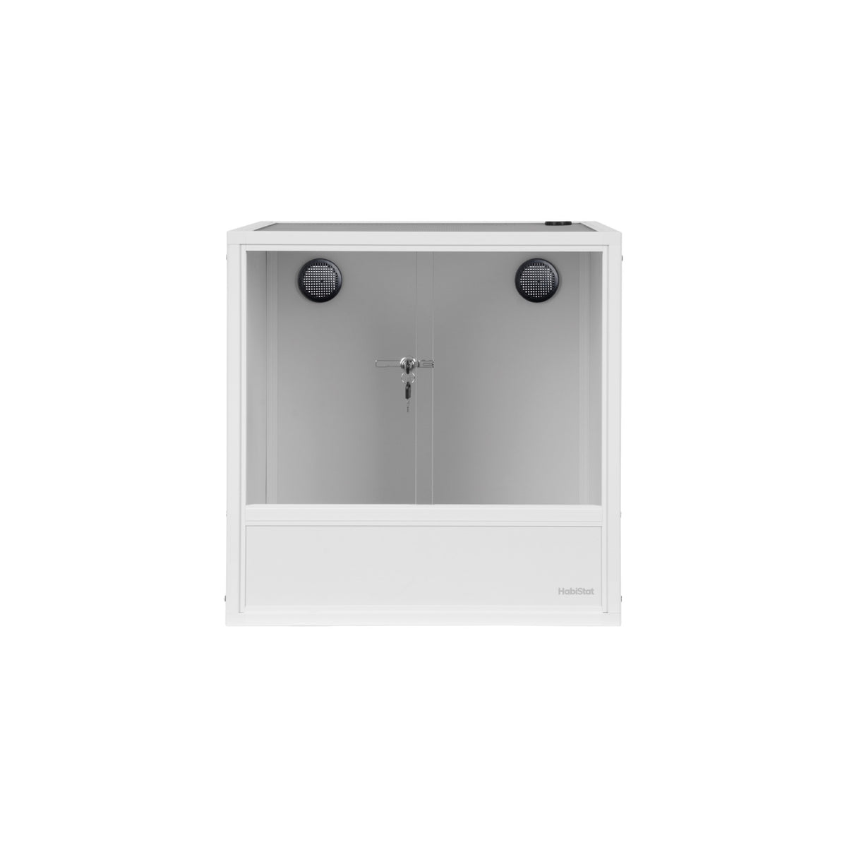 White HabiStat ProVC 60x60x60cm PVC vivarium front view