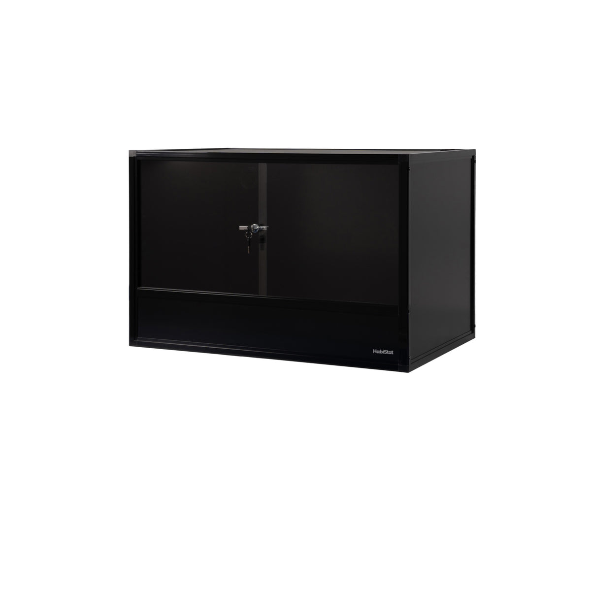 Black HabiStat ProVC 90x60x60cm PVC vivarium three-quarter view