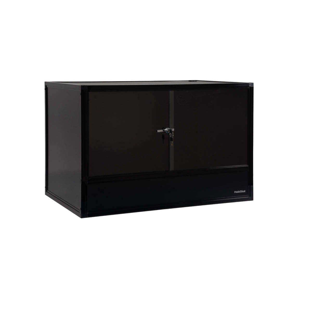 Black HabiStat ProVC 90x60x60cm PVC vivarium alternative three-quarter view