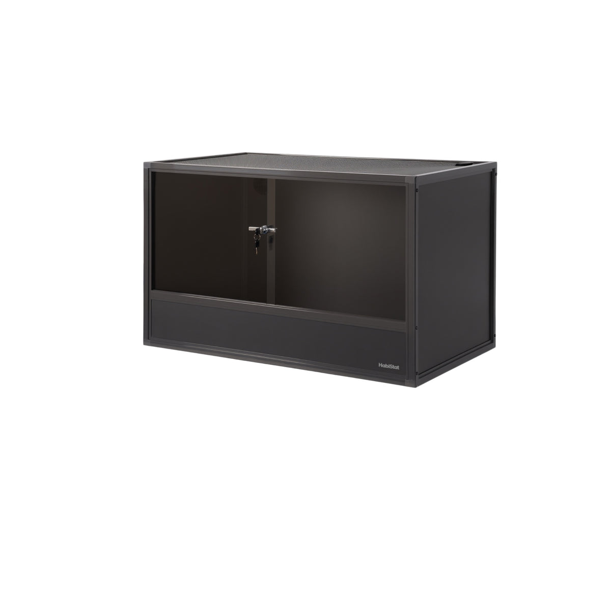 Grey HabiStat ProVC 90x60x60cm PVC vivarium three-quarter view