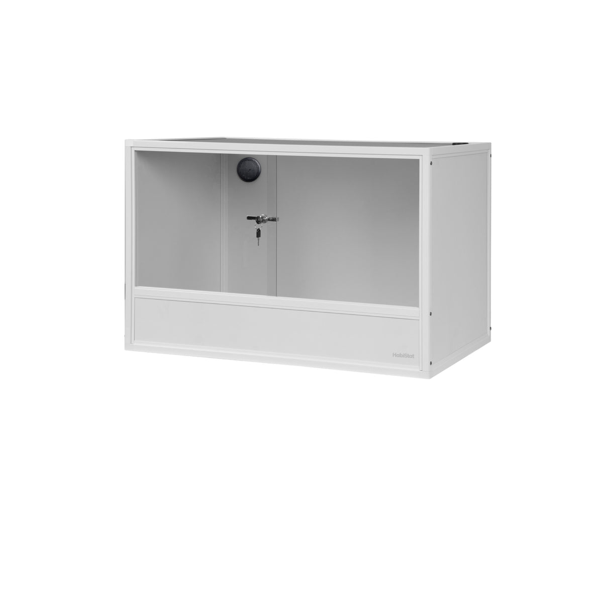 White HabiStat ProVC 90x60x60cm PVC vivarium three-quarter view