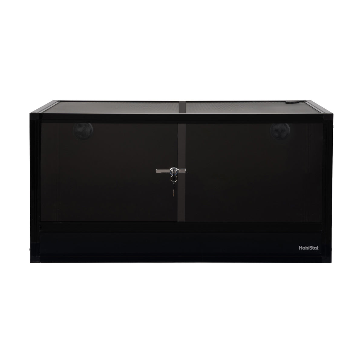 Black HabiStat ProVC 120x60x60cm PVC vivarium front view