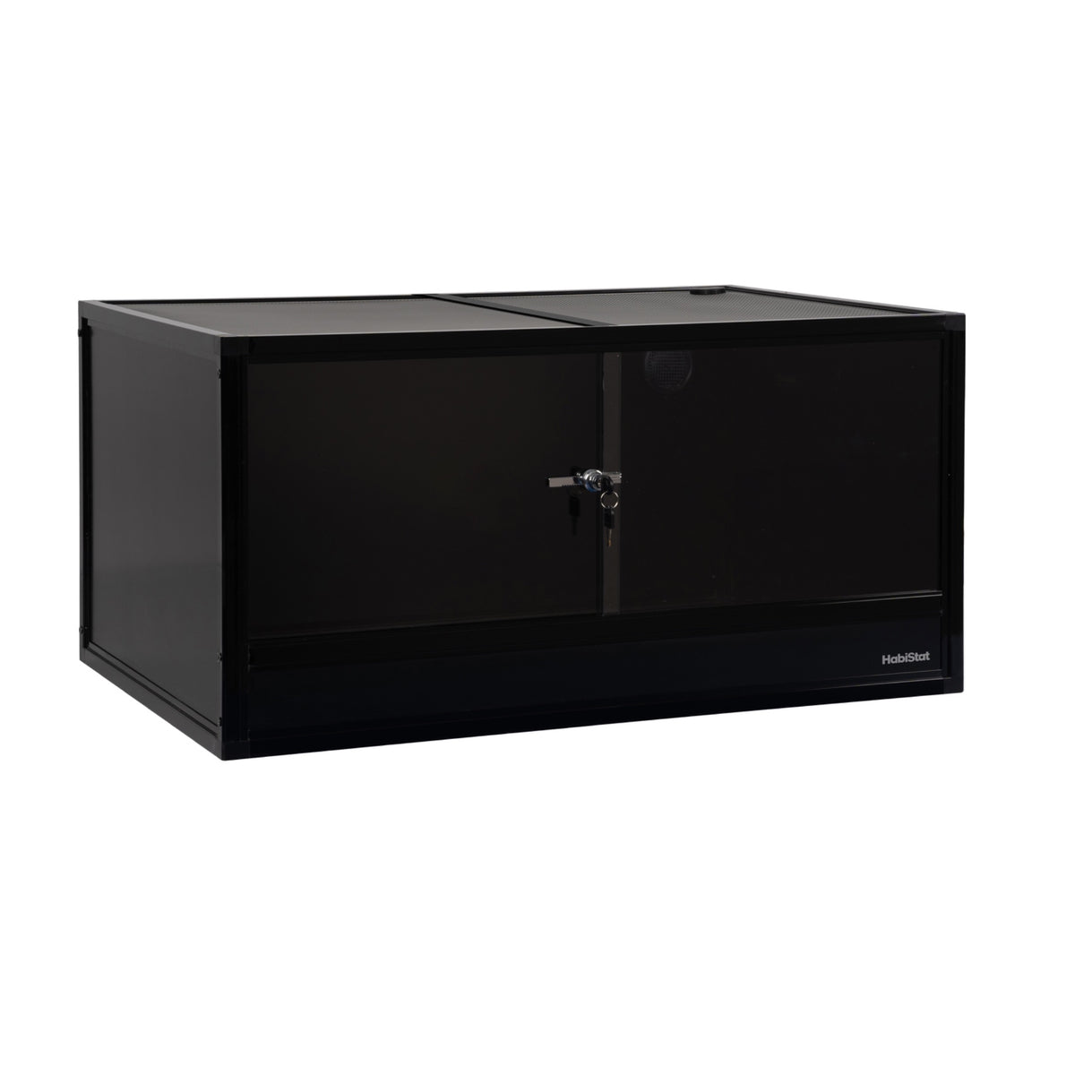 Black HabiStat ProVC 120x60x60cm PVC vivarium alternative three-quarter view