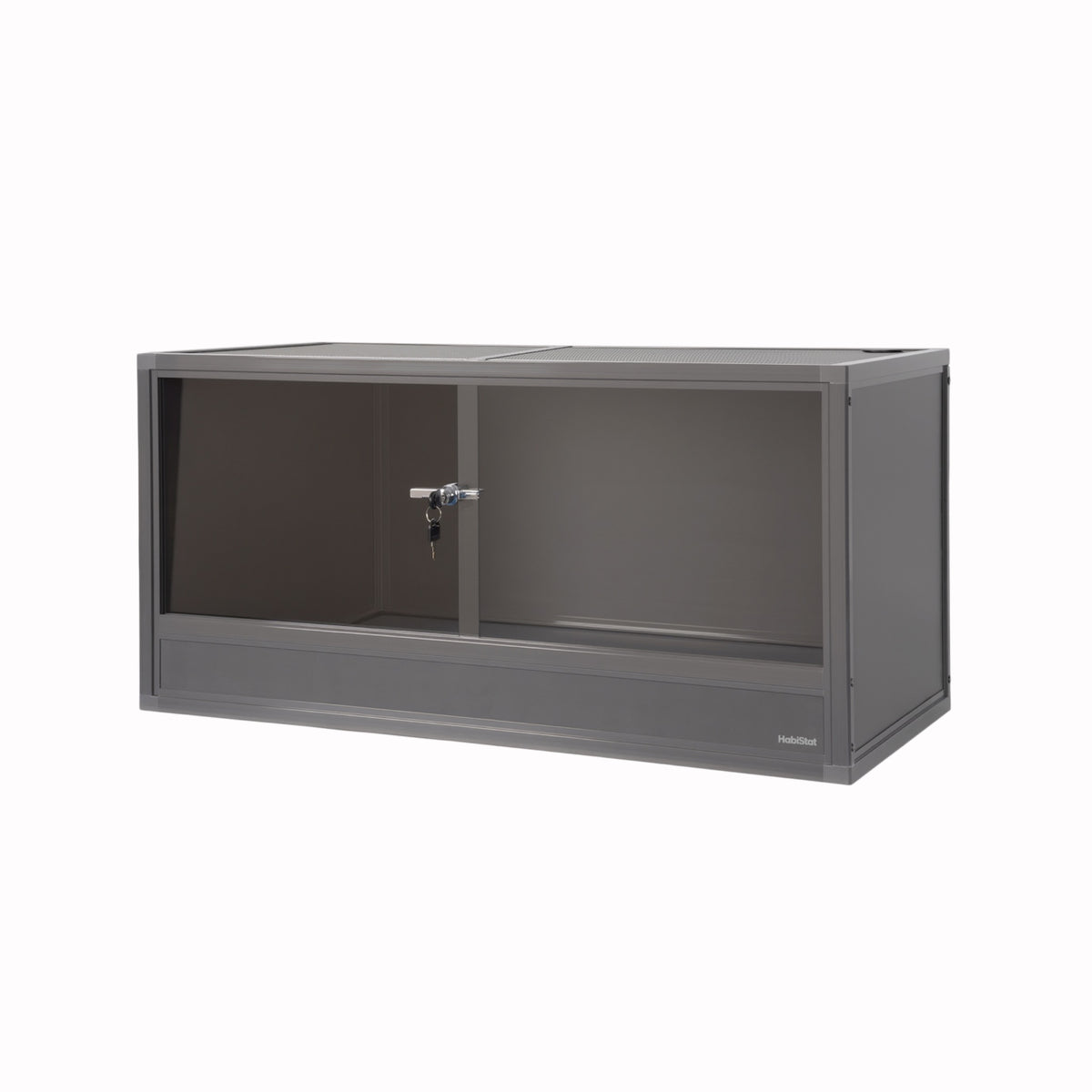 Grey HabiStat ProVC 120x60x60cm PVC vivarium three-quarter view