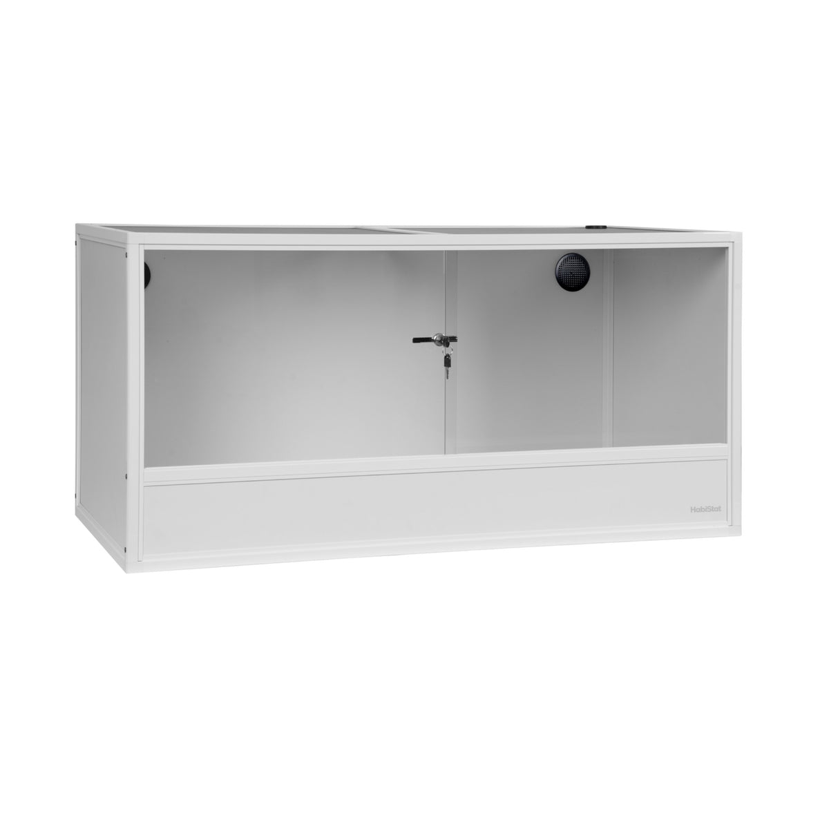 White HabiStat ProVC 120x60x60cm PVC vivarium alternative three-quarter view