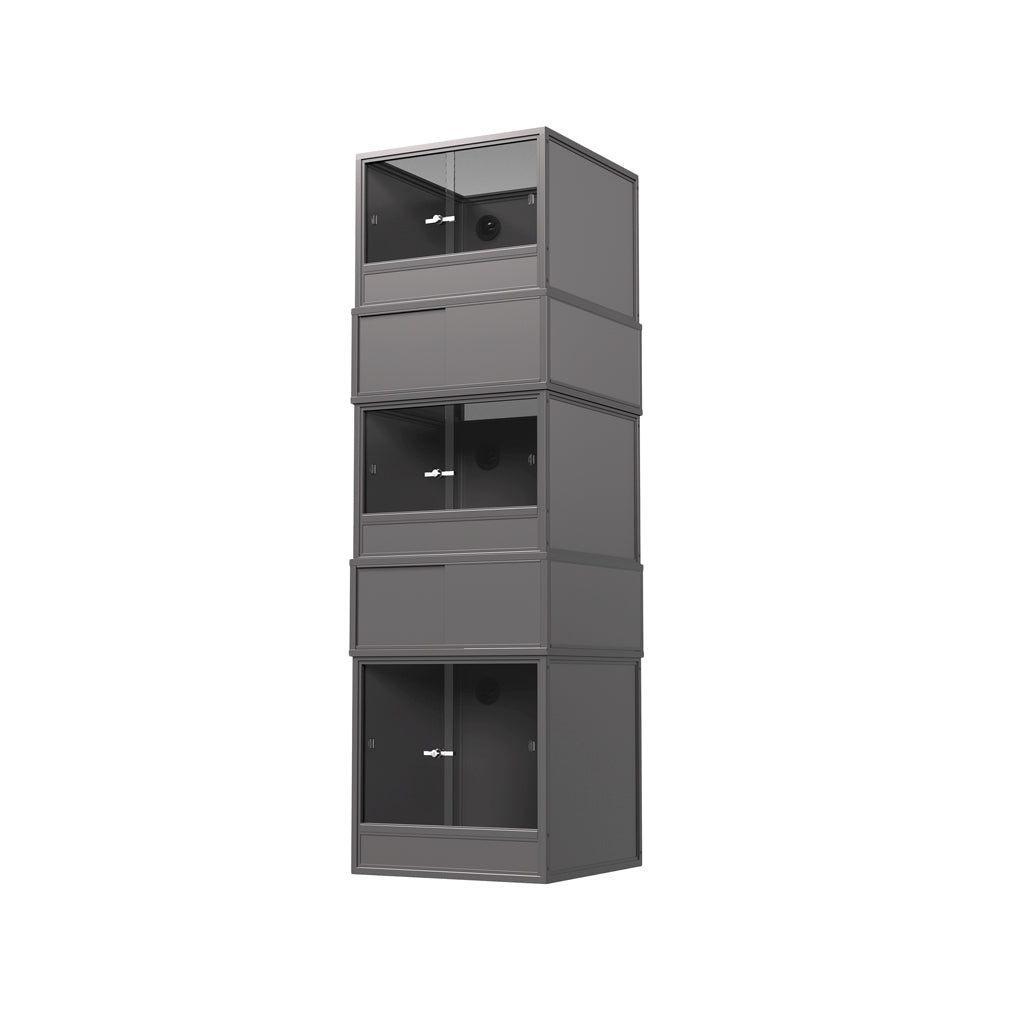 Grey HabiStat ProVC 60cm three-vivarium stack