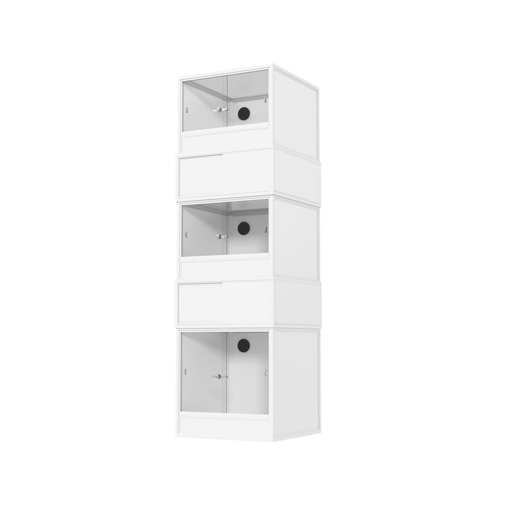 White HabiStat ProVC 60cm three-vivarium stack