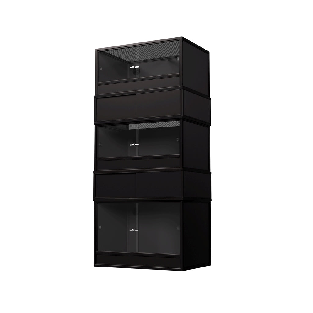 Black HabiStat ProVC 90cm three-vivarium stack