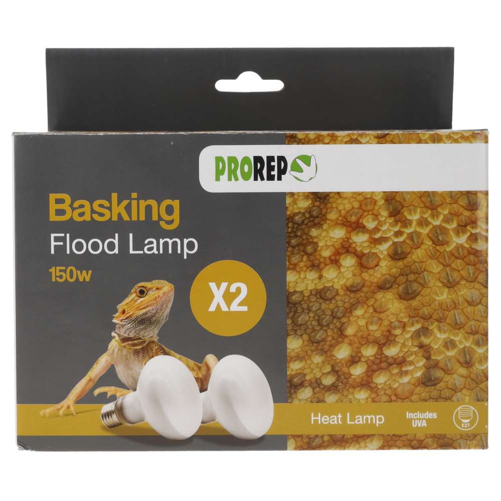ProRep Basking Flood Lamp 150W ES – twin-pack packaging