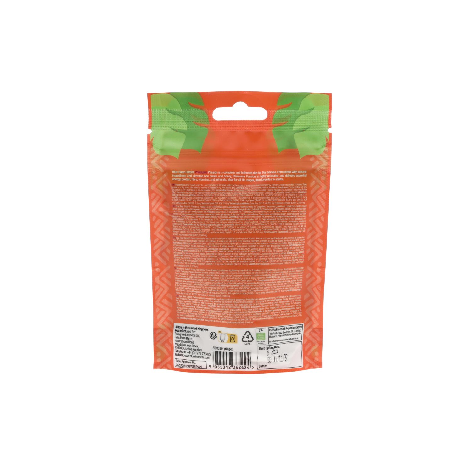 Blue River Phelsuma Passion Day Gecko Diet 60g