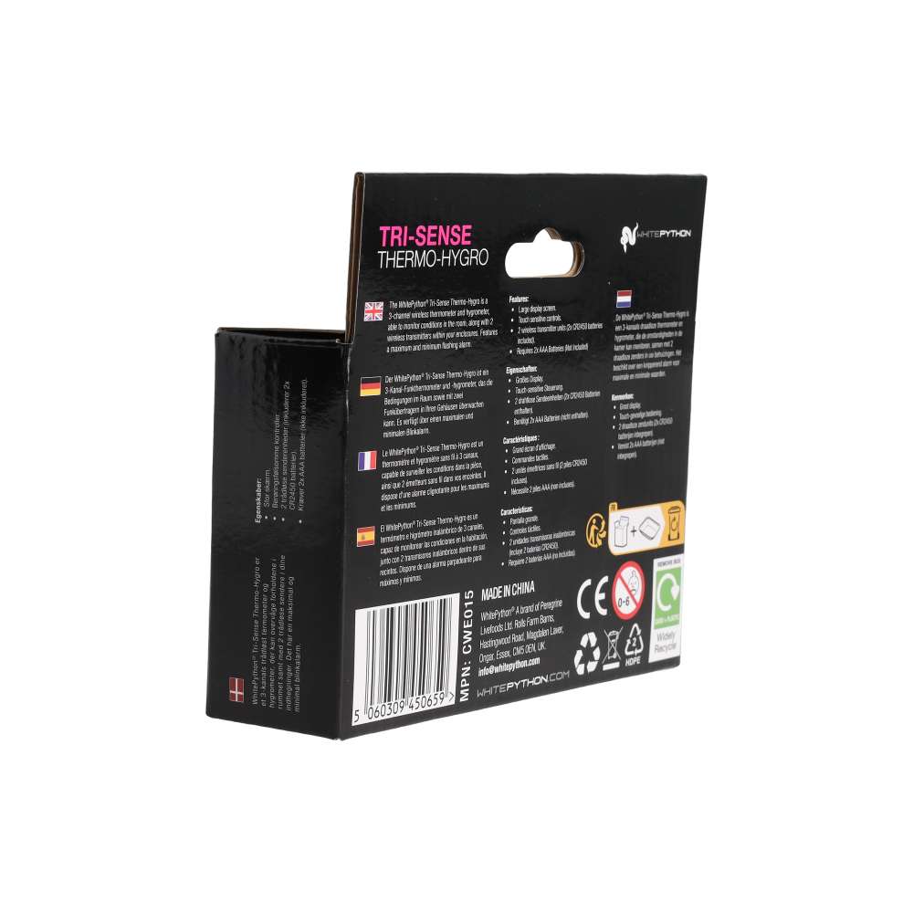 White Python Wireless Tri-Sense Thermo/Hygro