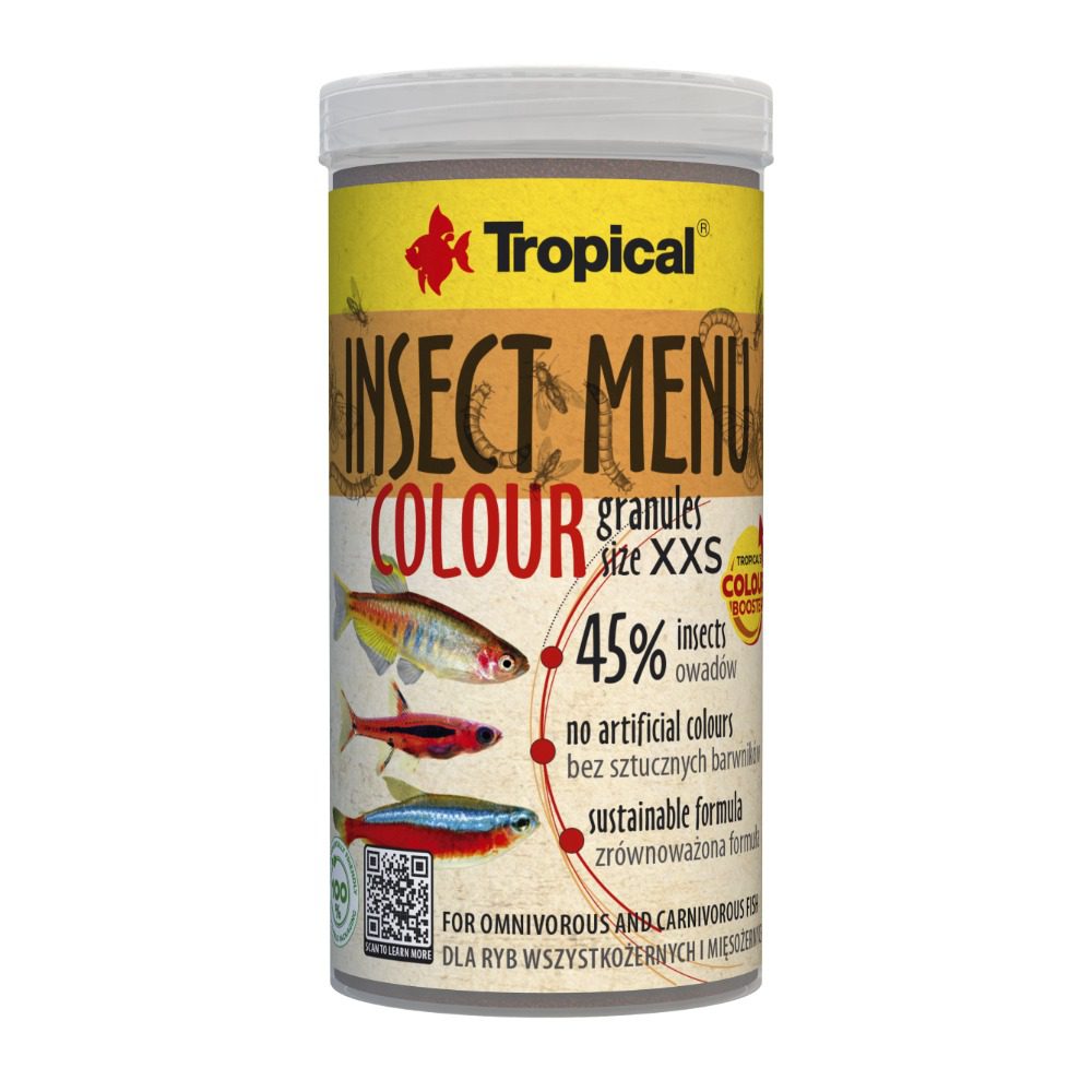 Tropical Insect Menu Colour Granules XXS 160g packaging