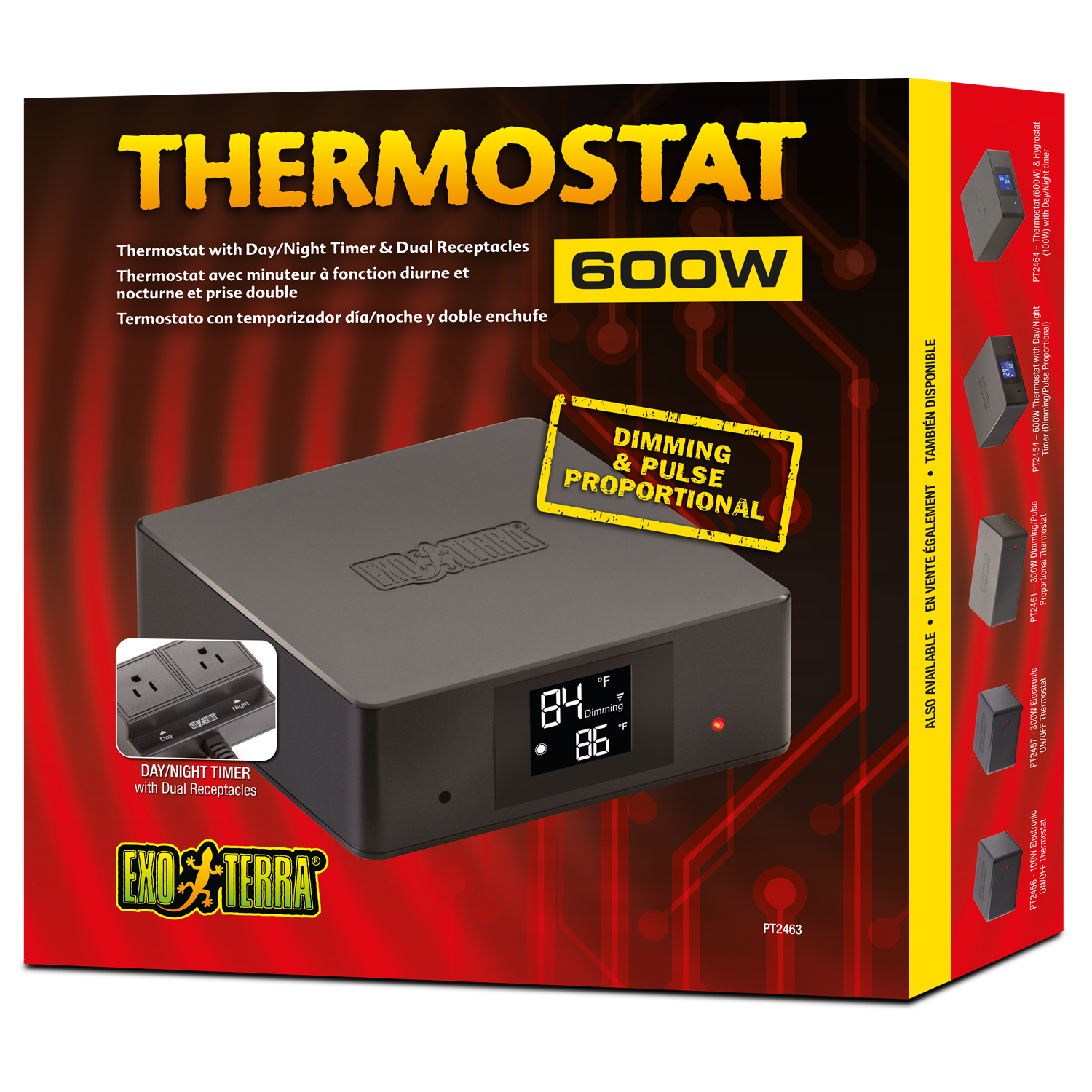 Exo Terra 600w Thermostat with Dual Sockets