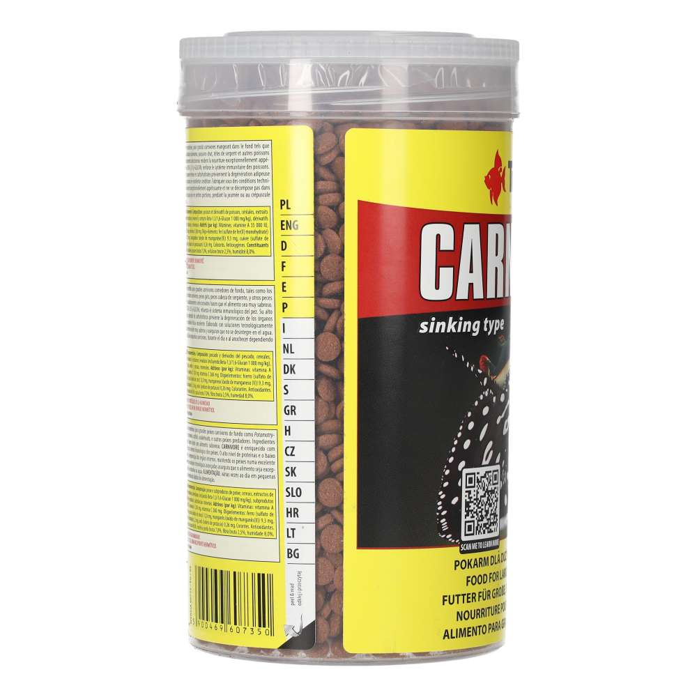 Tropical Carnivore fish food product information