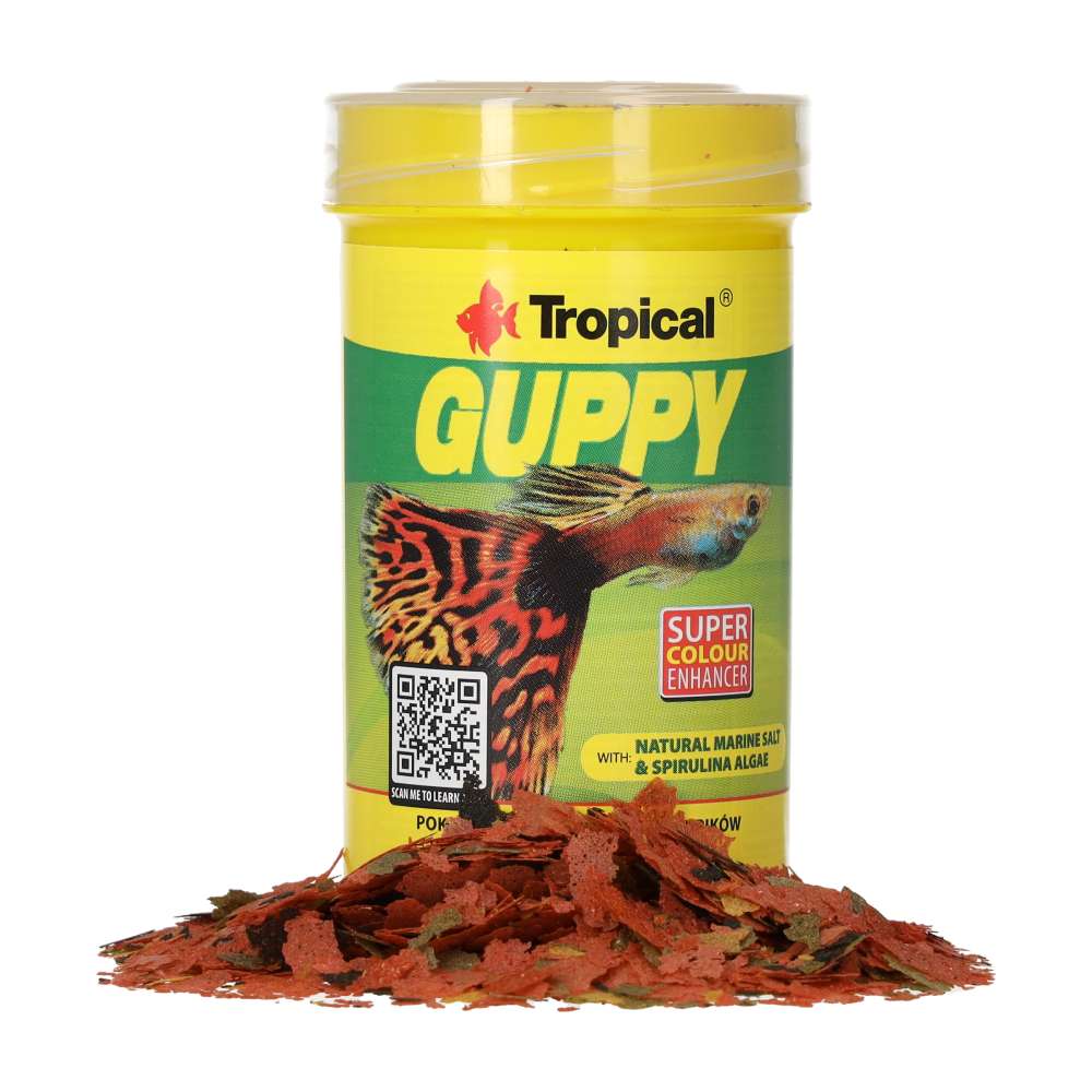 Tropical Guppy fish food product information