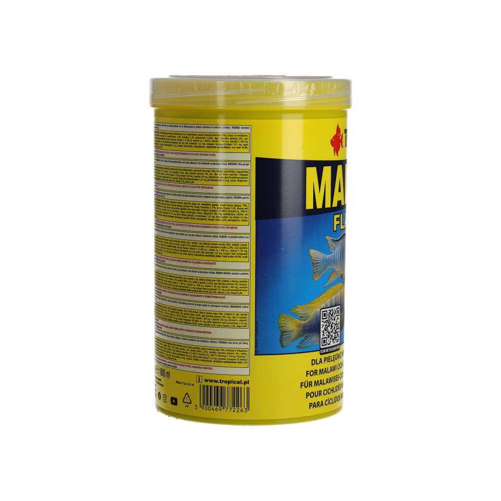 Tropical Malawi 200g label information