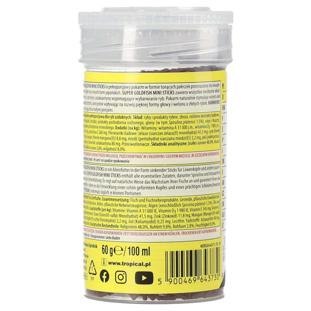 Tropical Super Goldfish Mini Sticks 60g product image 4