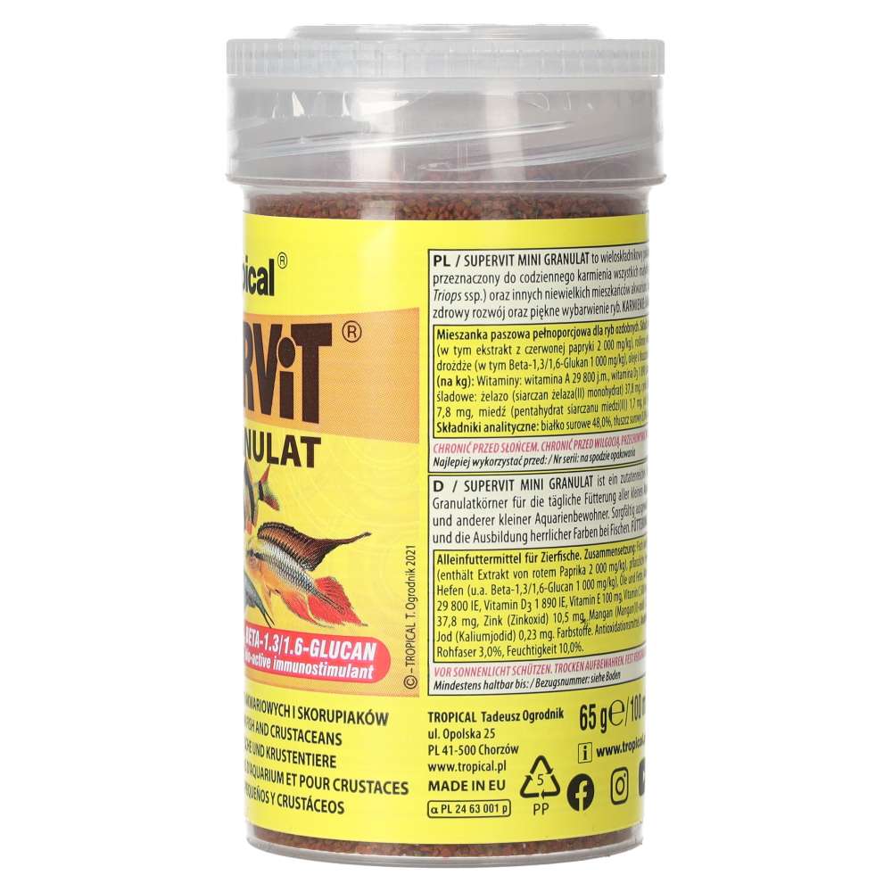 Tropical supervit mini granulat 65g product image 3