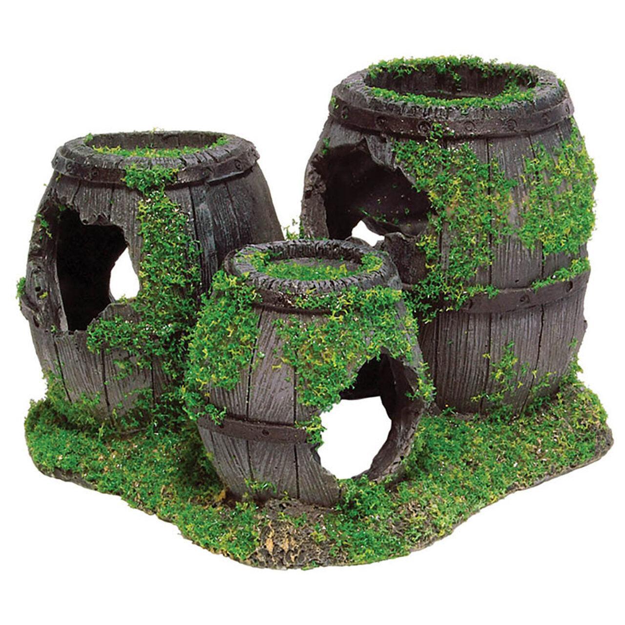 AquaSpectra Sunken Barrels with Moss