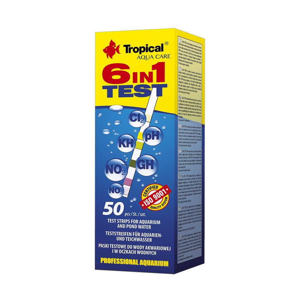 Tropical Test 6 in 1 aquarium test strips