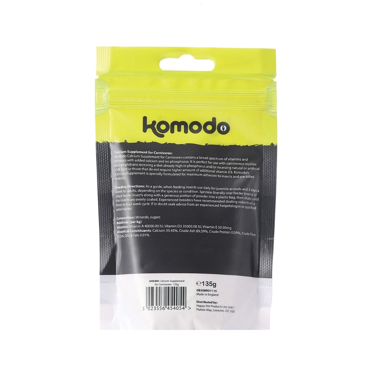 Komodo Calcium Supplement for Carnivores, 135g