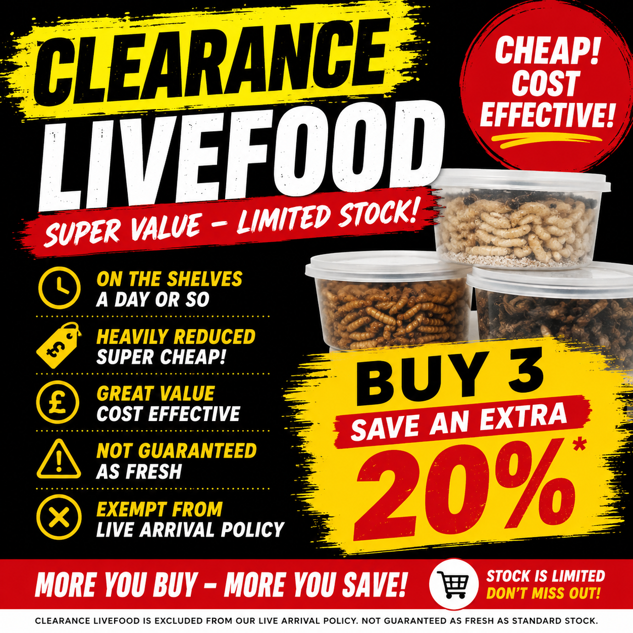 CLEARANCE Reptile Livefood
