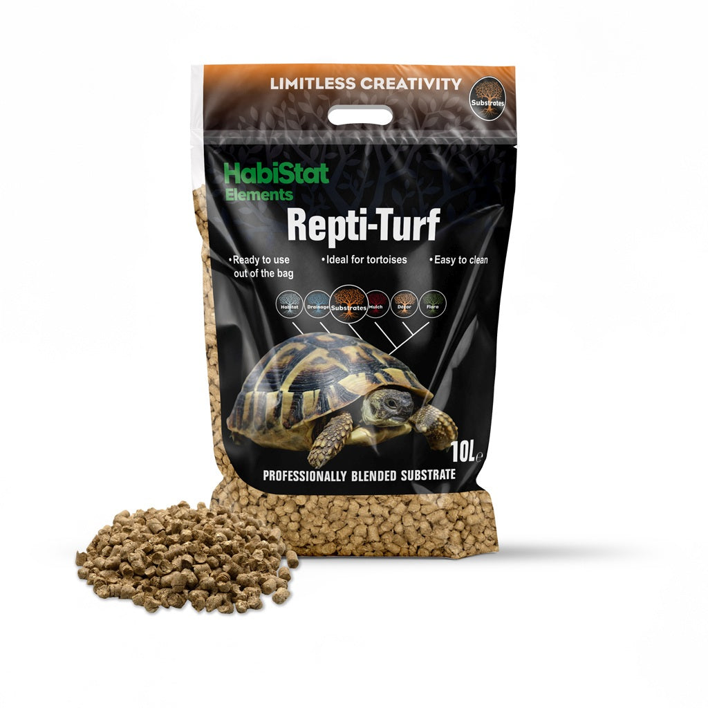 HabiStat Repti-Turf Tortoise Substrate | Natural Grass Pellets