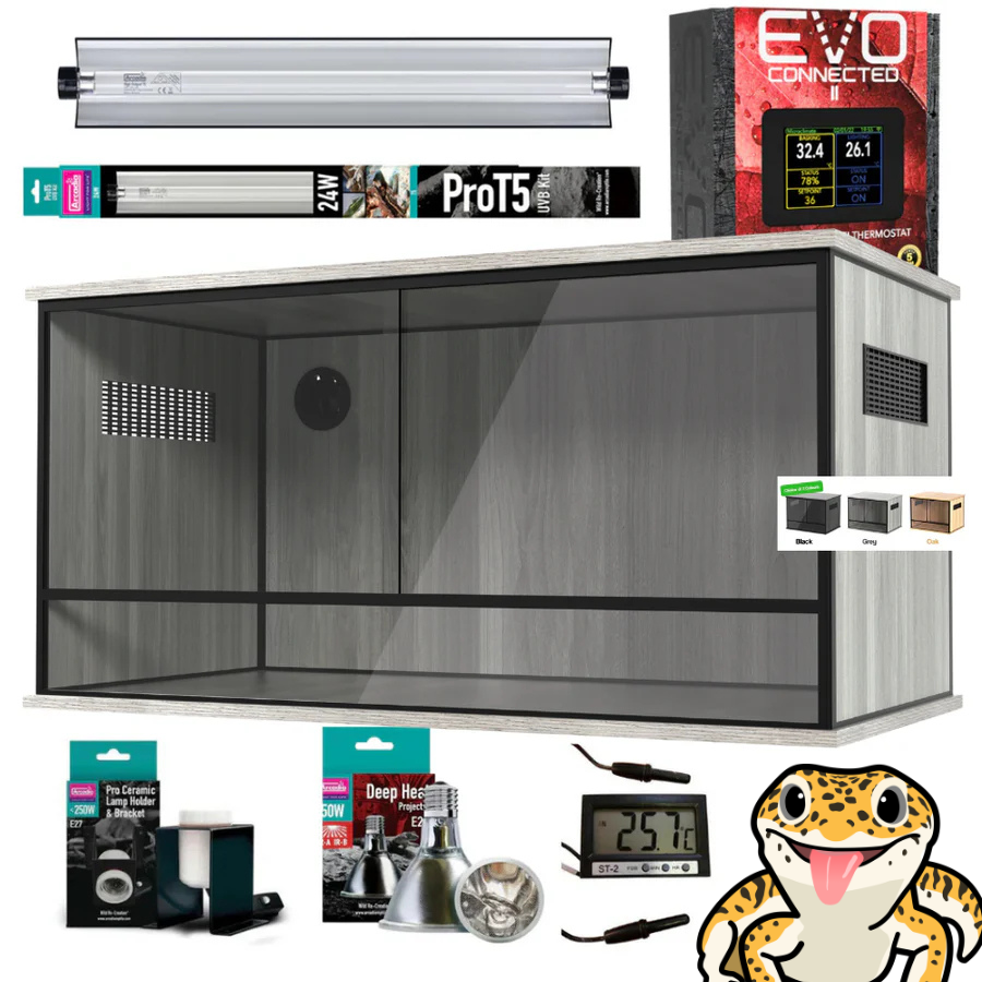 Leopard Gecko Starter Kit - Platinum (90x45x45cm)