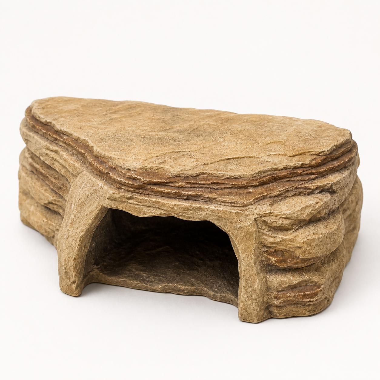 Komodo Corner Hide with Heat Storage Basking Stone