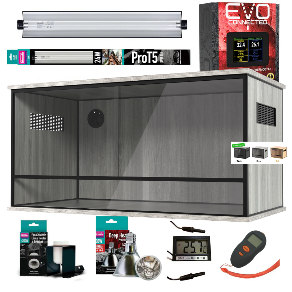 Leopard Gecko Starter Kit - Platinum (90x45x45cm)