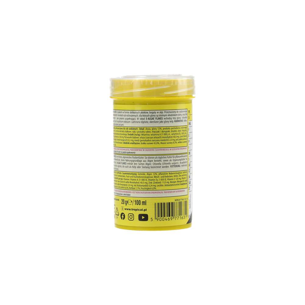 Tropical 3-Algae Flakes feeding information