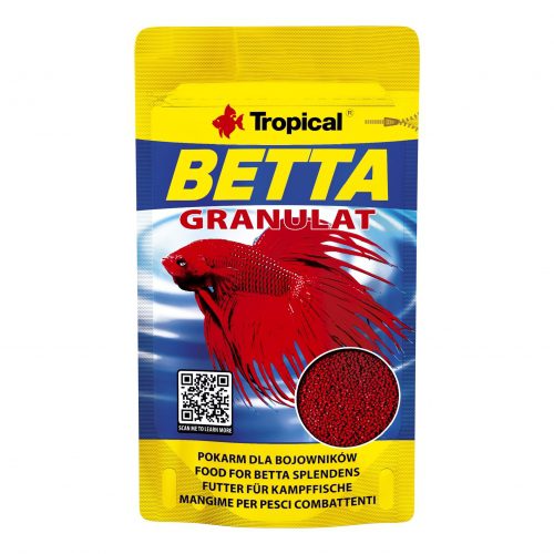 Tropical Betta Granulat fish food packaging