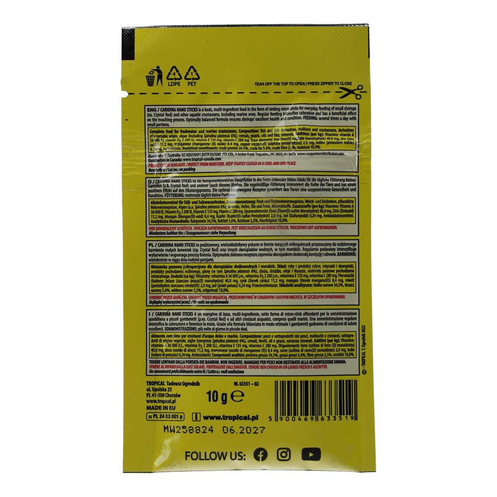 Tropical Caridina Nano Sticks product information
