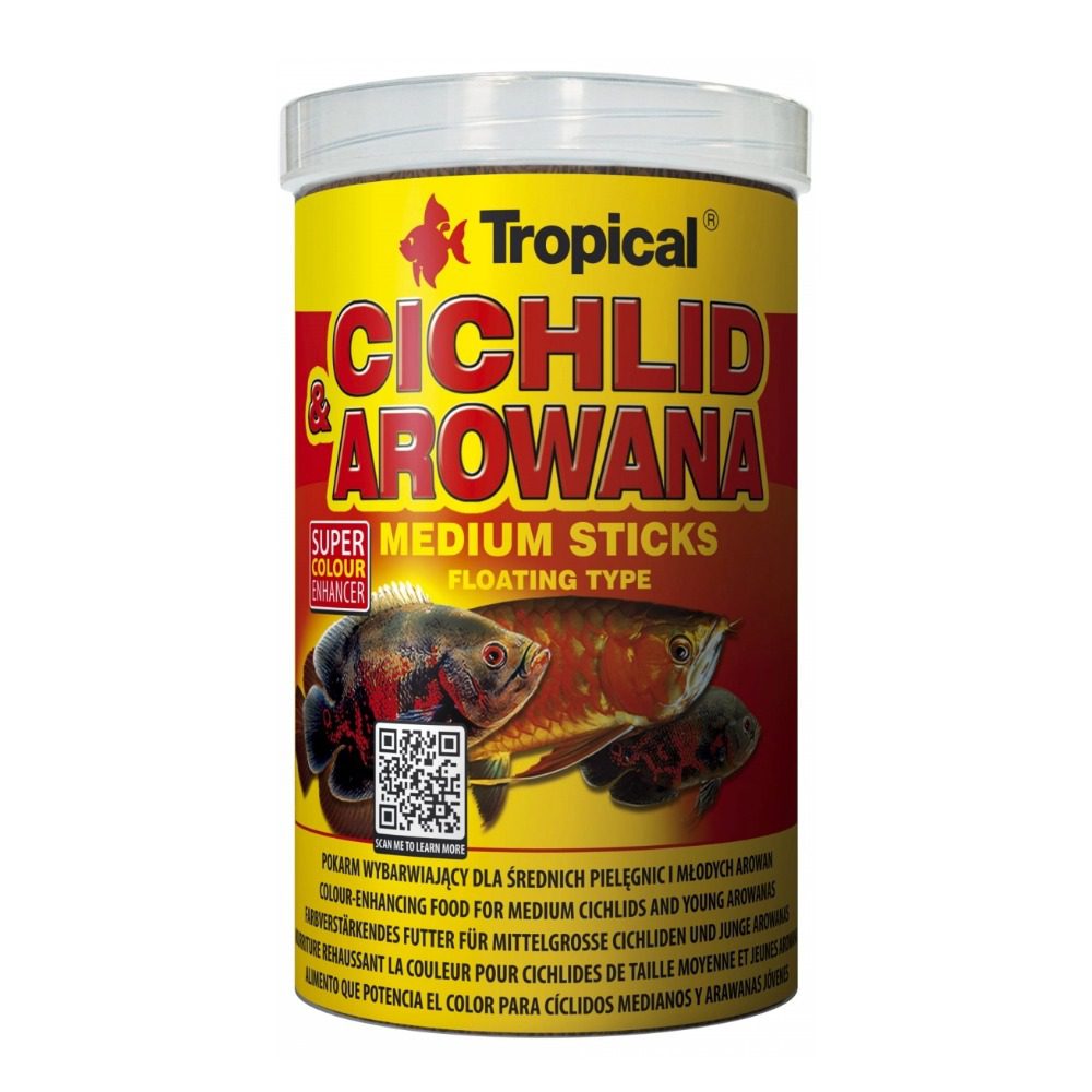 Tropical Cichlid and Arowana Medium Sticks packaging