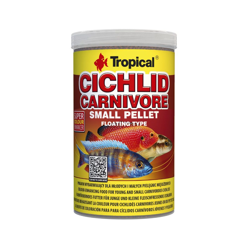 Tropical Cichlid Carnivore Small Pellet 360g packaging