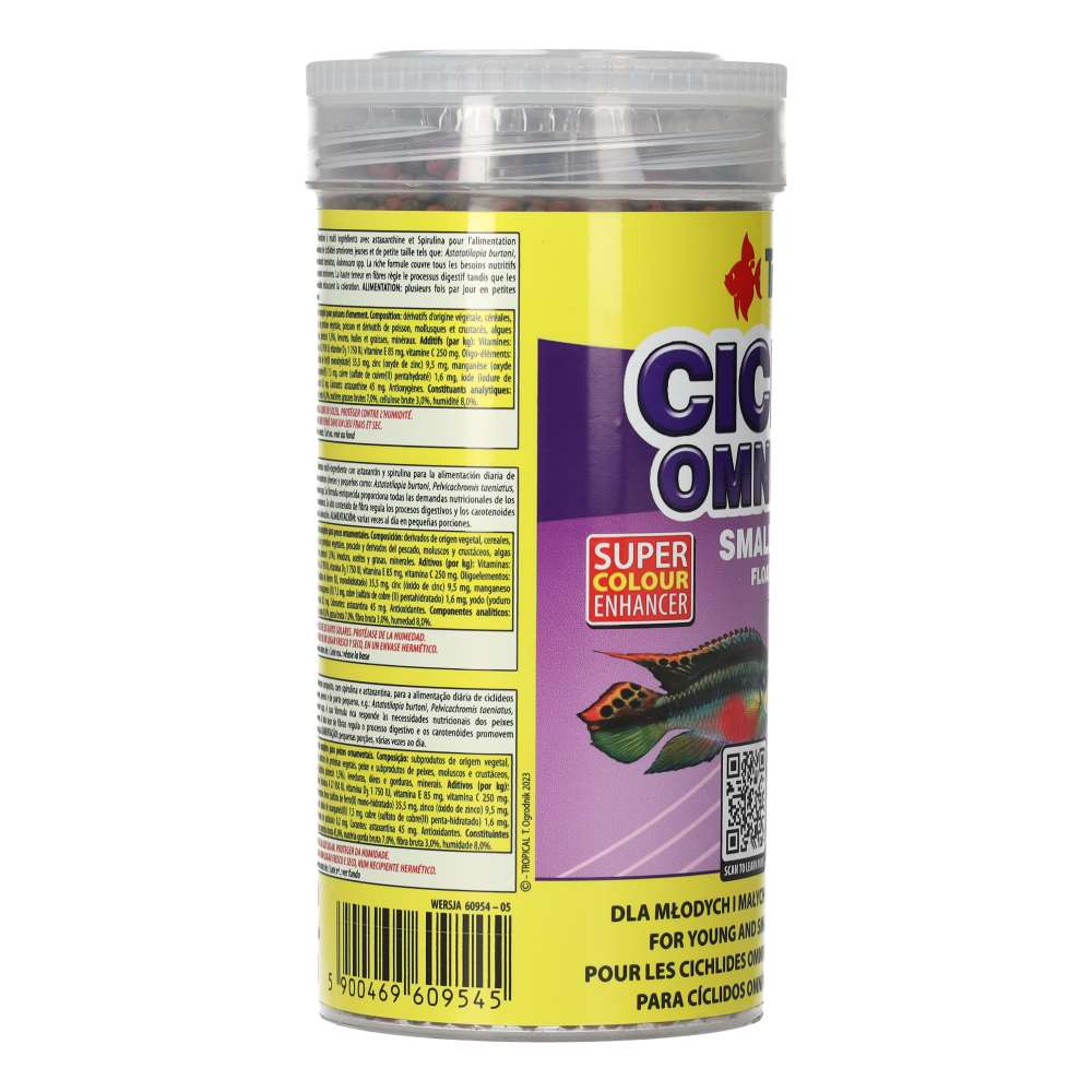 Tropical Cichlid Omnivore Small Pellet product information