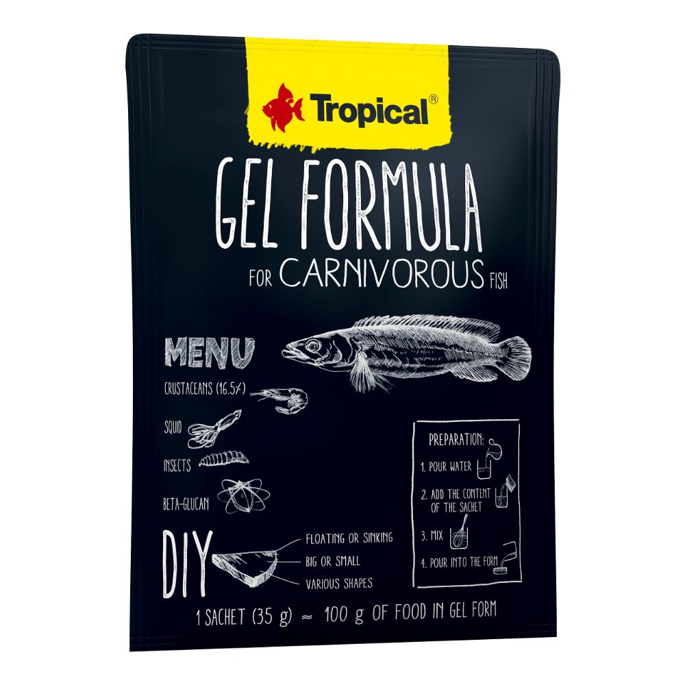 Tropical Gel Formula Carnivorous Fish packaging