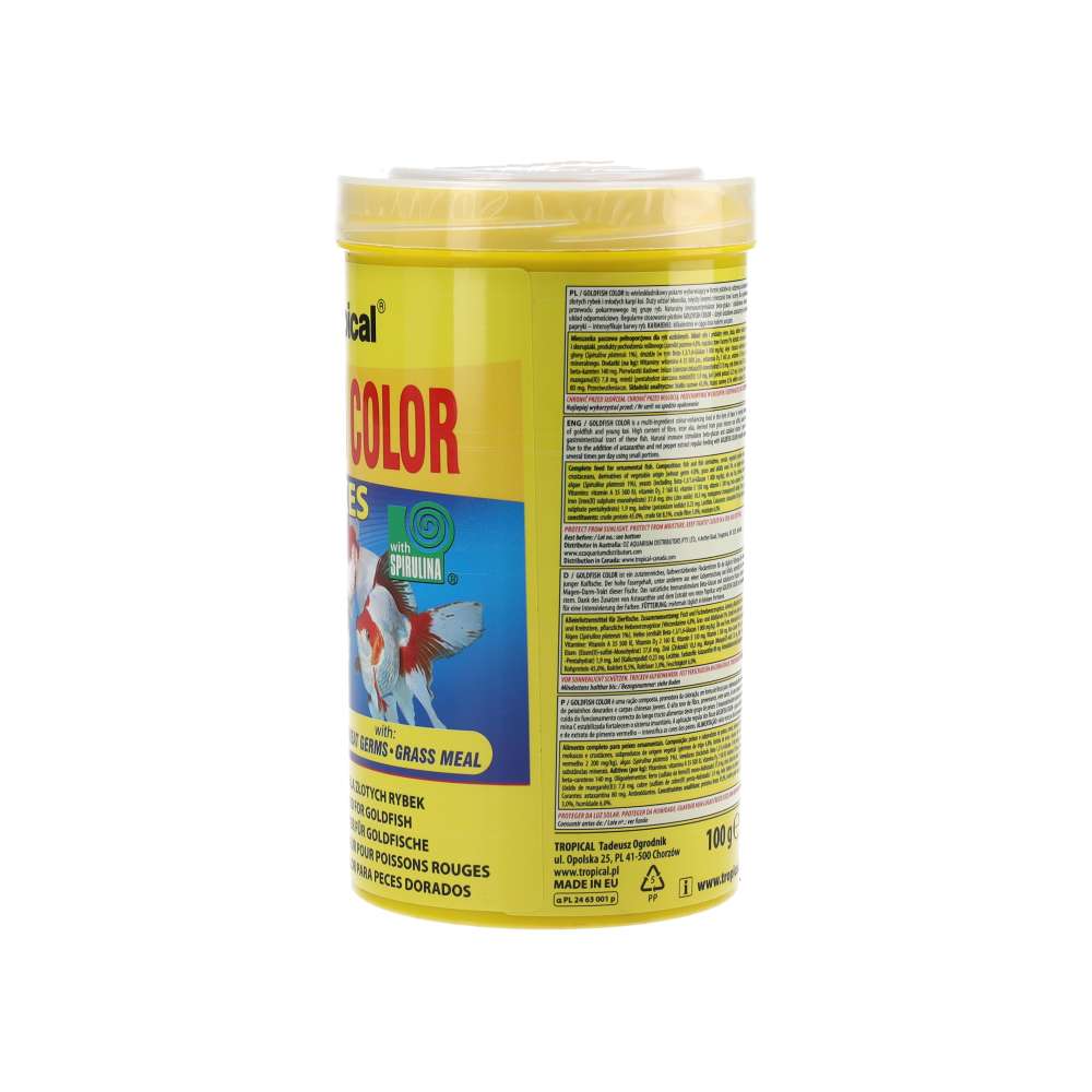 Tropical Goldfish Colour Pellet product information