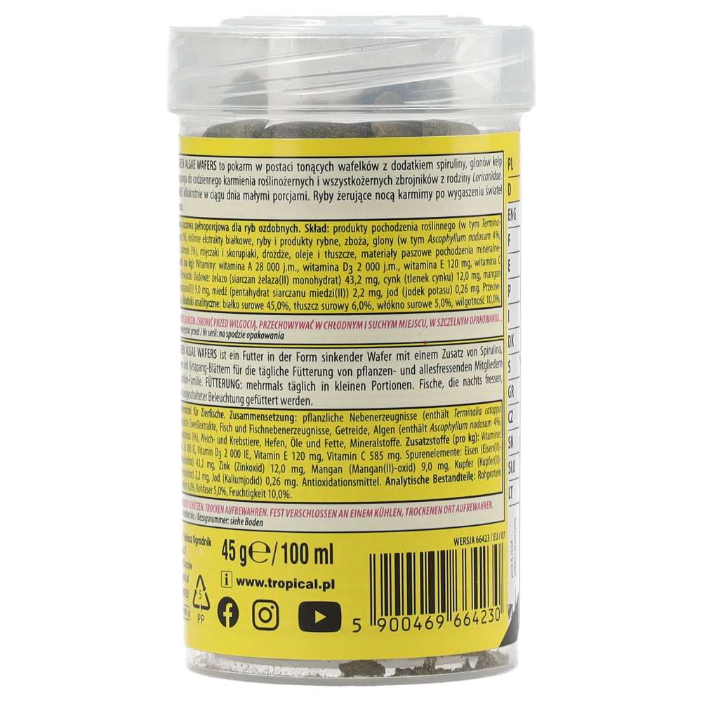 Tropical Green Algae Wafers product information