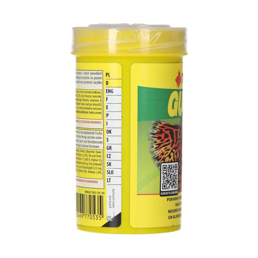 Tropical Guppy fish food product information