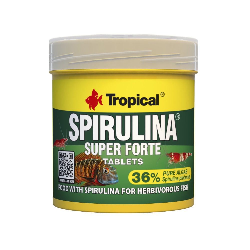 Tropical Super Spirulina Forte Tablets 36g packaging
