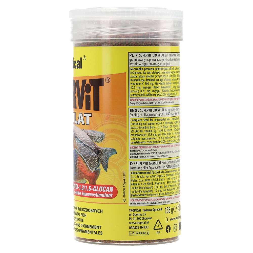 Tropical supervit granulat 138g product image 3