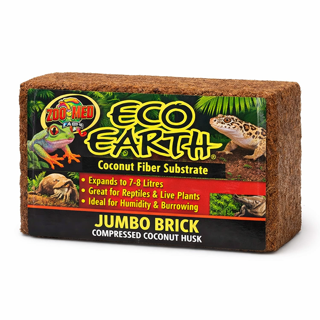 Zoo Med Eco Earth Coconut Fibre Substrate expandable reptile terrarium brick