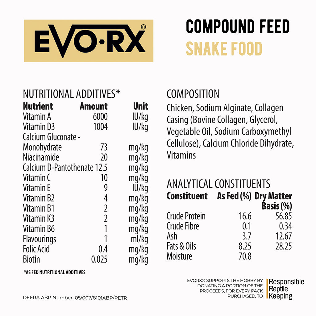 EvoRx Snake Food | Arcadia RX Alternative to Frozen Rodents