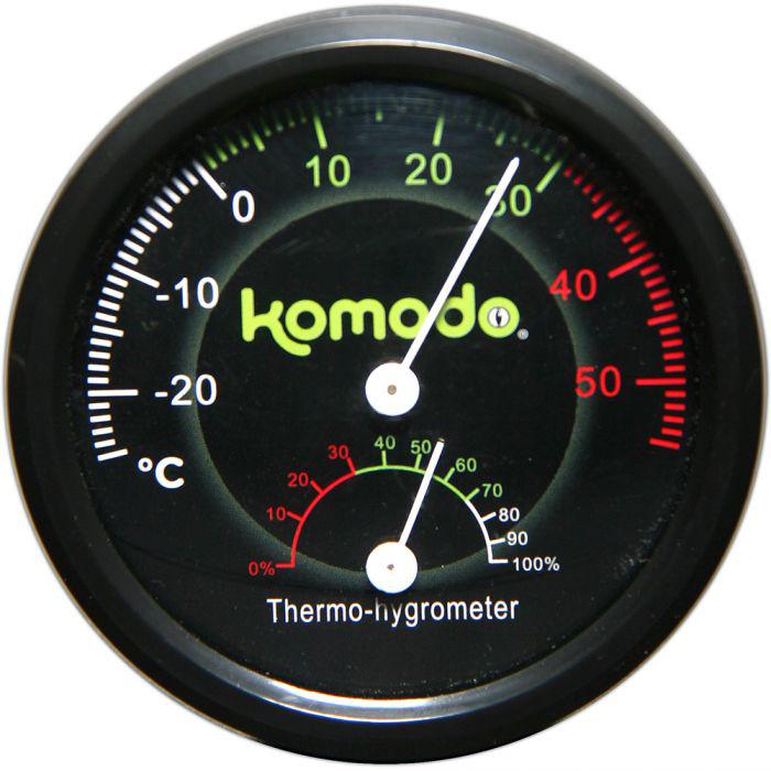 Komodo Combined Thermometer & Hygrometer Analog