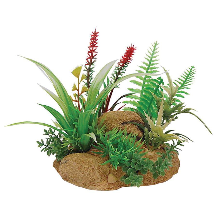 Repstyle Plant with Rock Base
